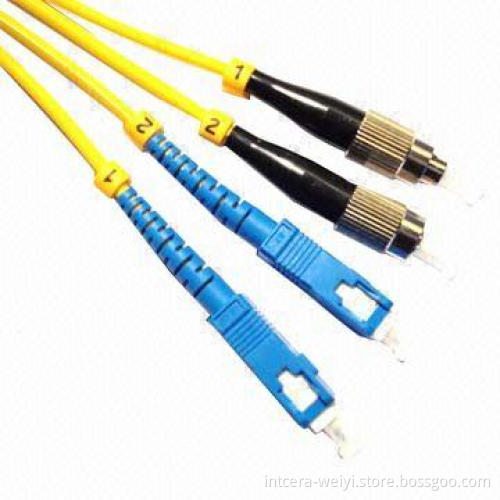 FC/PC-SC/PC Single Mode Duplex Fiber Patch Cords with IL <0.2dB and RL >60dB